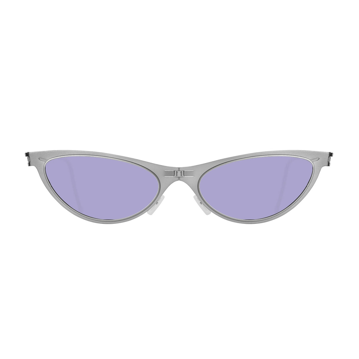 ROAV ATHENA foldable cat-eye sunglasses, Gunmetal frame, Light Purple lens