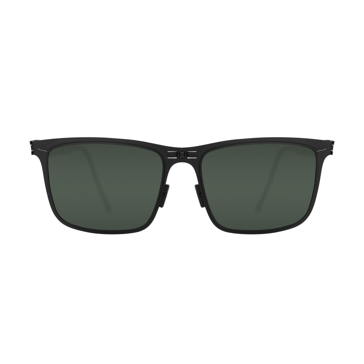 ROAV ECHO foldable rectangular sunglasses, Black frame, G15 lens
