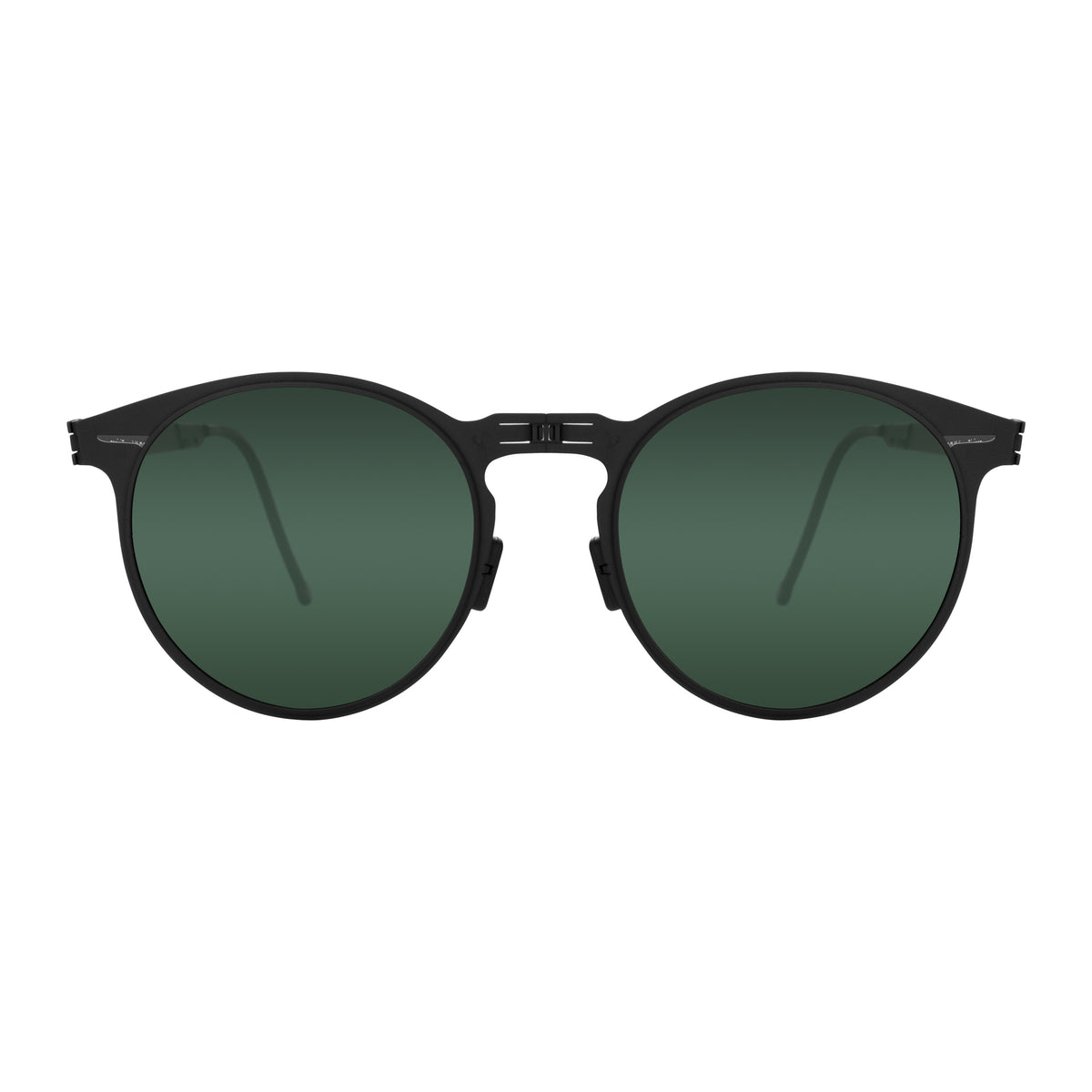 ROAV RIVIERA foldable round sunglasses, Black frame, G15 lens