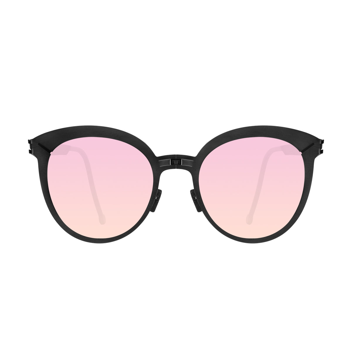 ROAV JANE foldable cat-eye sunglasses, Black frame, Grapefruit lens