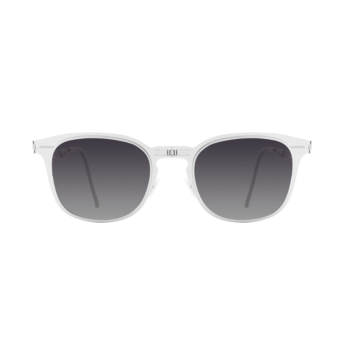 ROAV OSCAR foldable round sunglasses, Steel frame, Grey Gradient lens