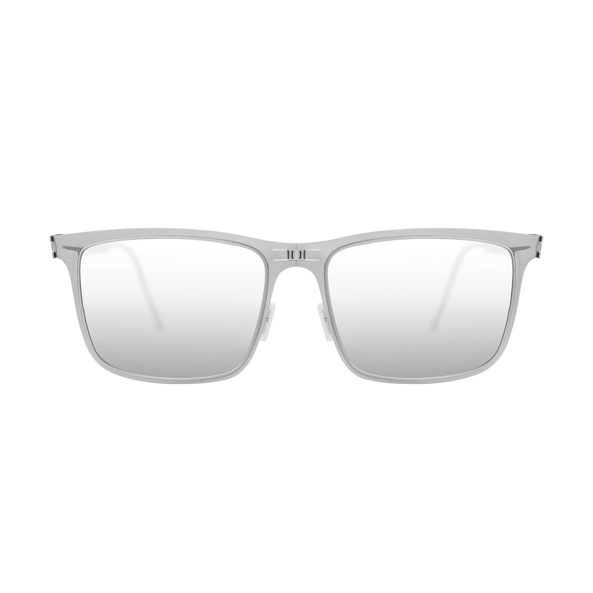 ROAV ECHO foldable rectangular sunglasses, Steel frame, Silver lens