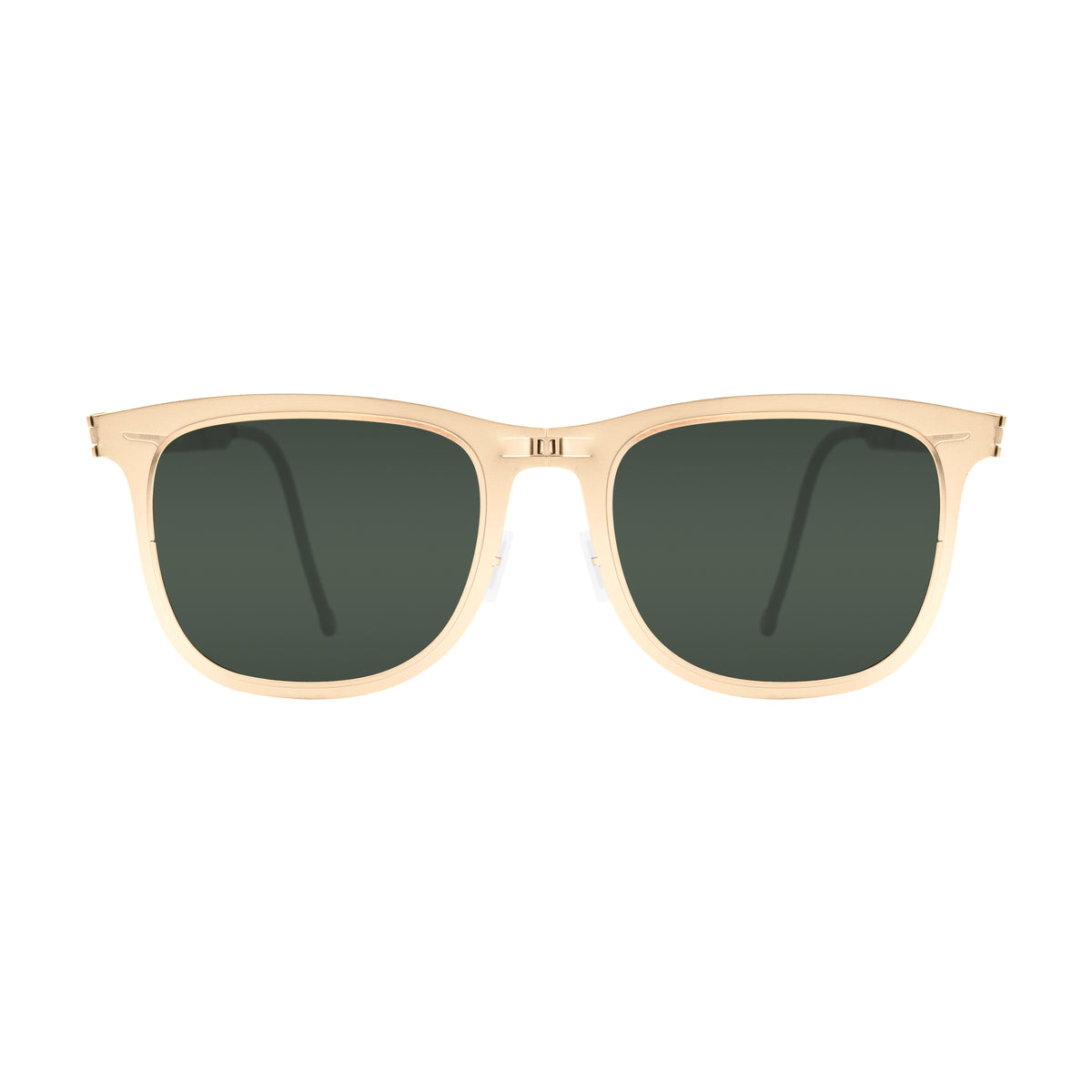 ROAV LENNOX foldable wayfarer sunglasses, Gold frame, G15 lens