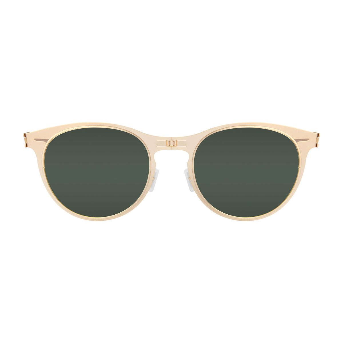 ROAV PRESLEY foldable oval sunglasses, Gold frame, G15 lens
