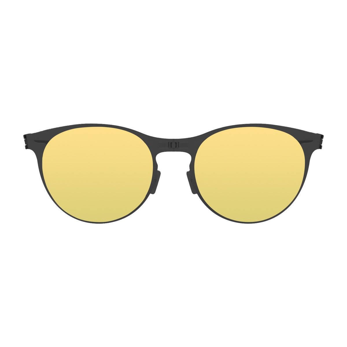 ROAV PRESLEY foldable oval sunglasses, Black frame, Copper lens
