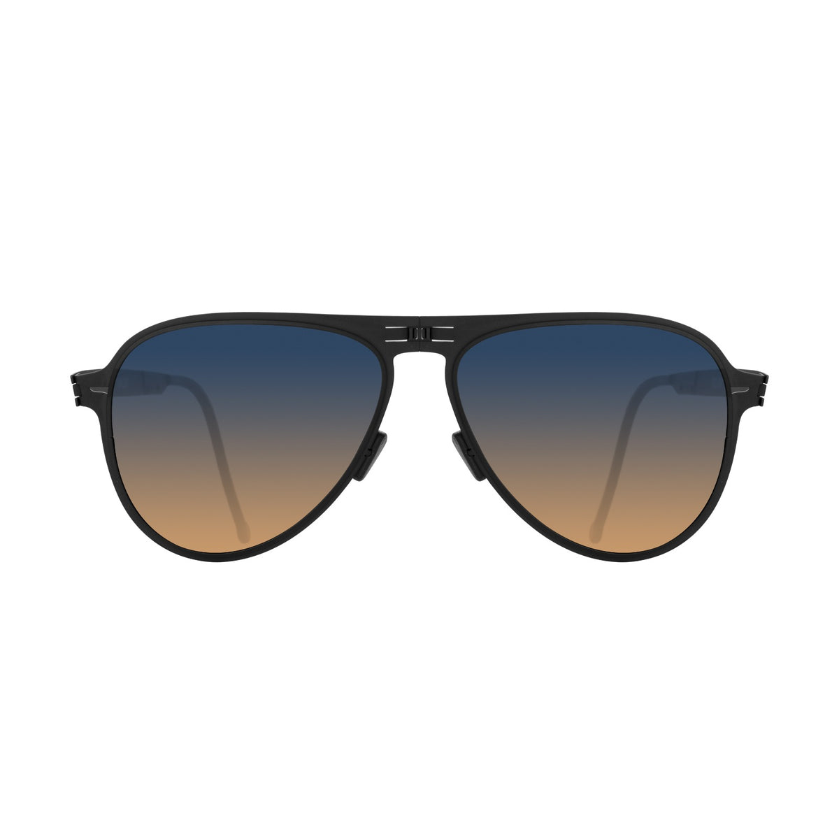 ROAV ATLAS foldable aviator sunglasses, Black frame, Sunset lens