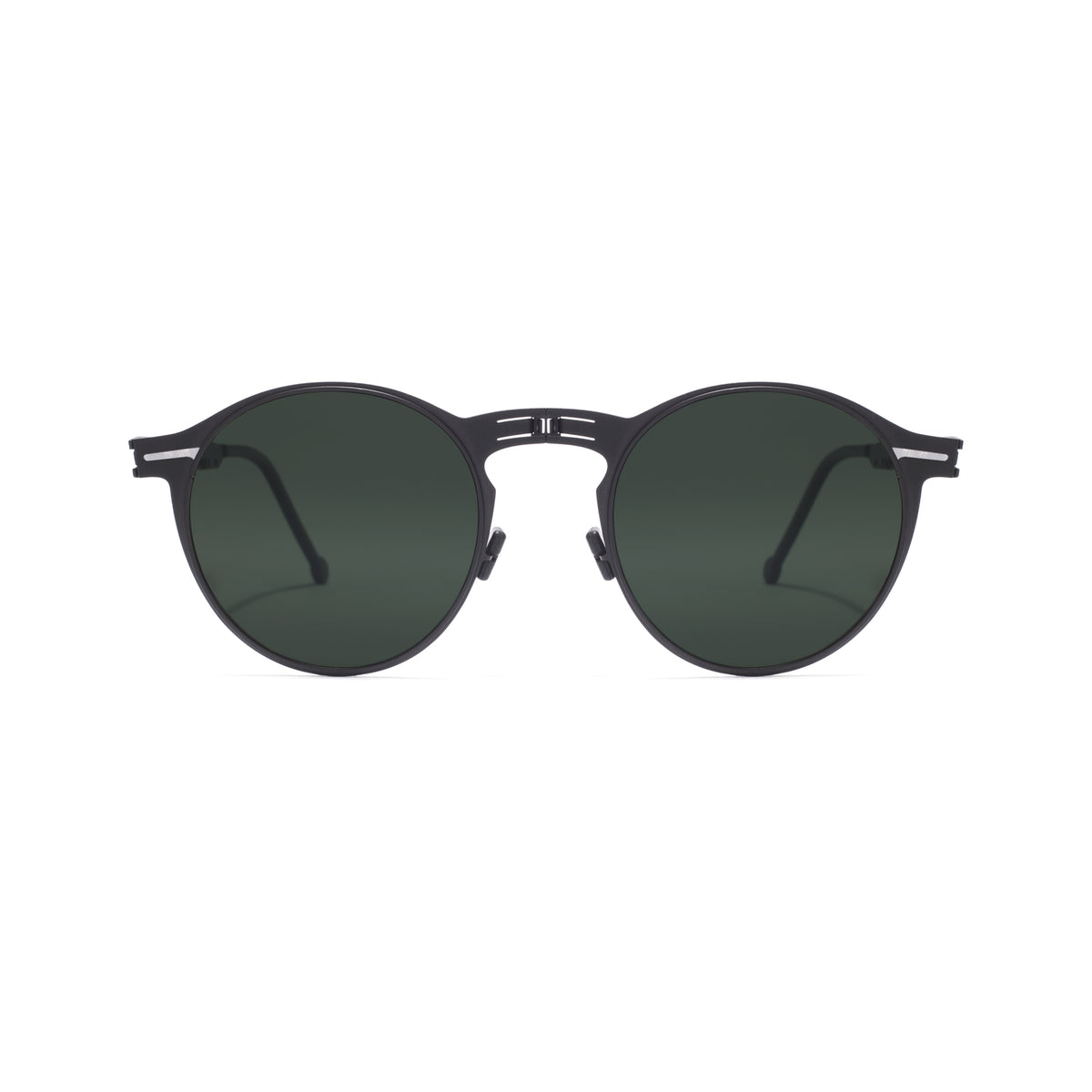 ROAV BALTO foldable round sunglasses, Black frame, G15 lens