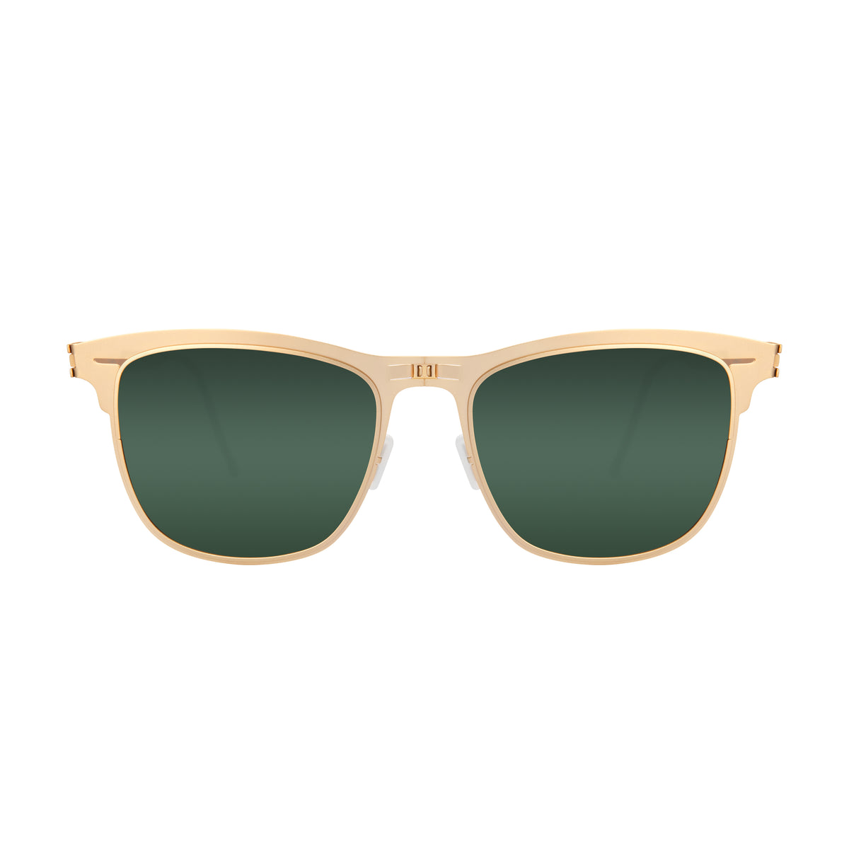 ROAV JETT foldable clubmaster sunglasses, Gold frame, G15 lens