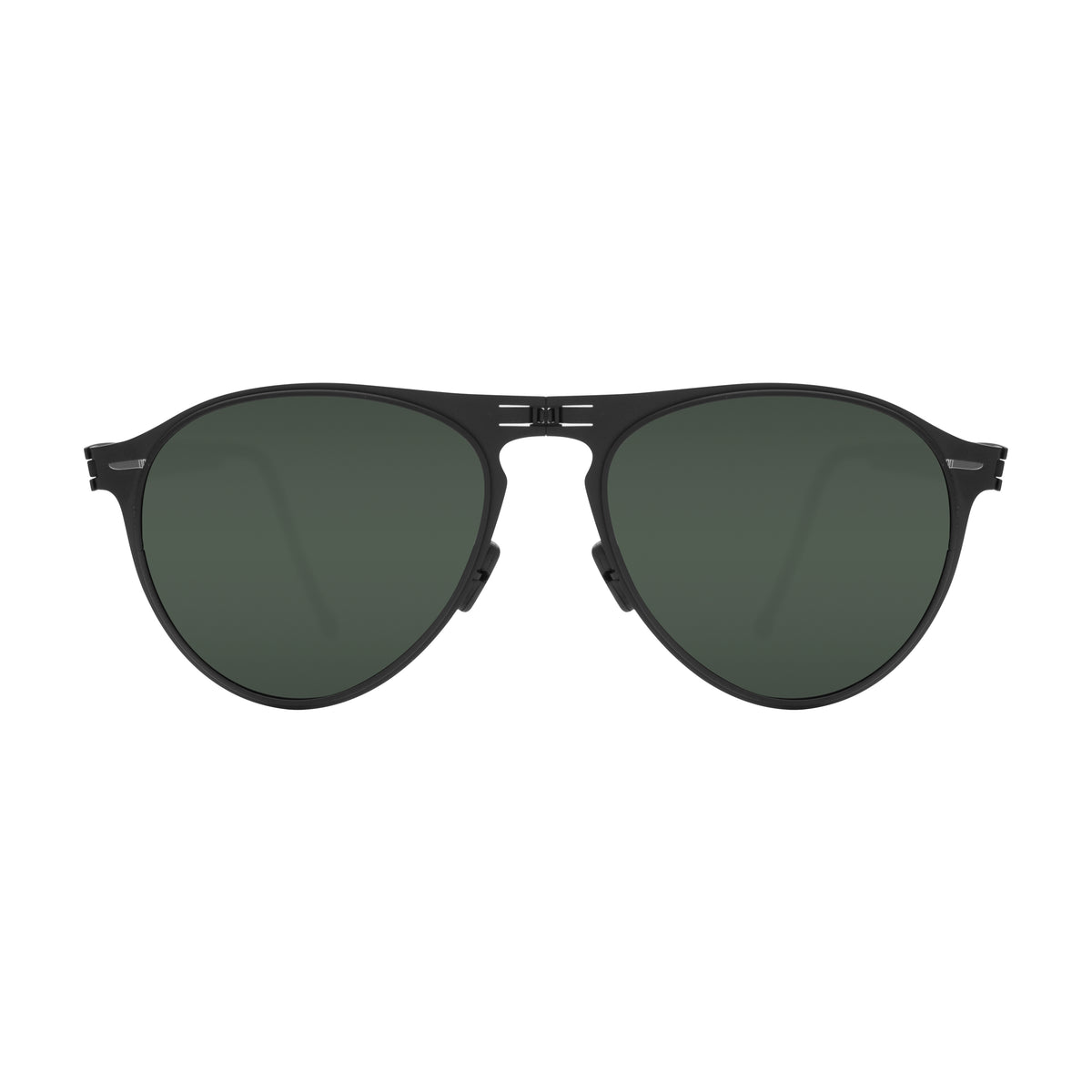 ROAV EARHART foldable aviator sunglasses, Black frame, G15 lens
