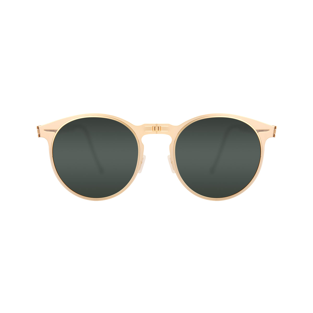 ROAV RIVIERA foldable round sunglasses, Gold frame, G15 lens